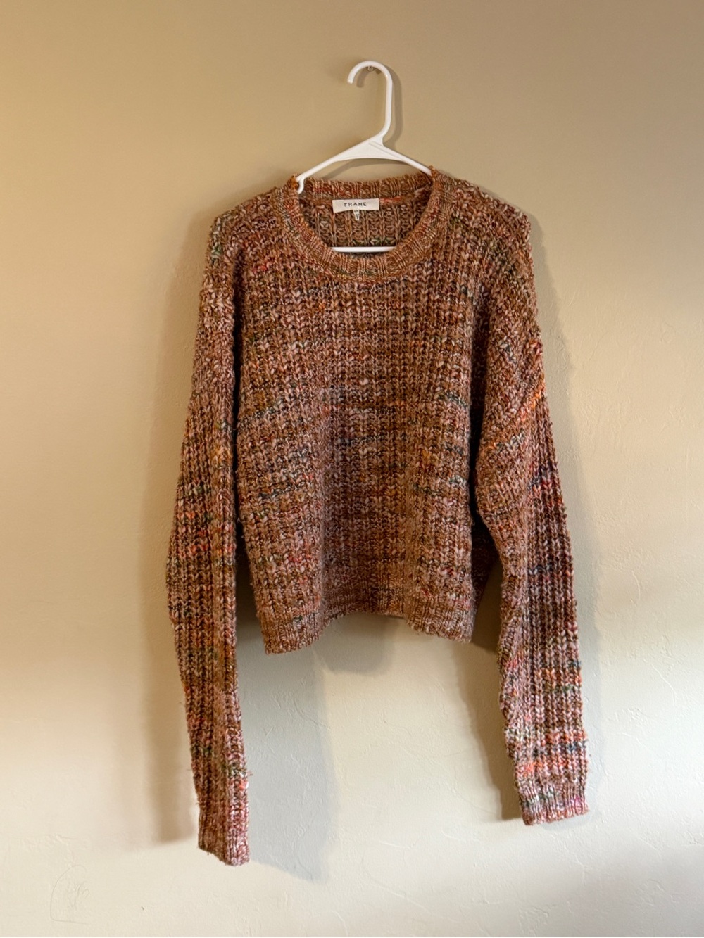 Frame Denim Rust Multicolor Crewneck Sweater